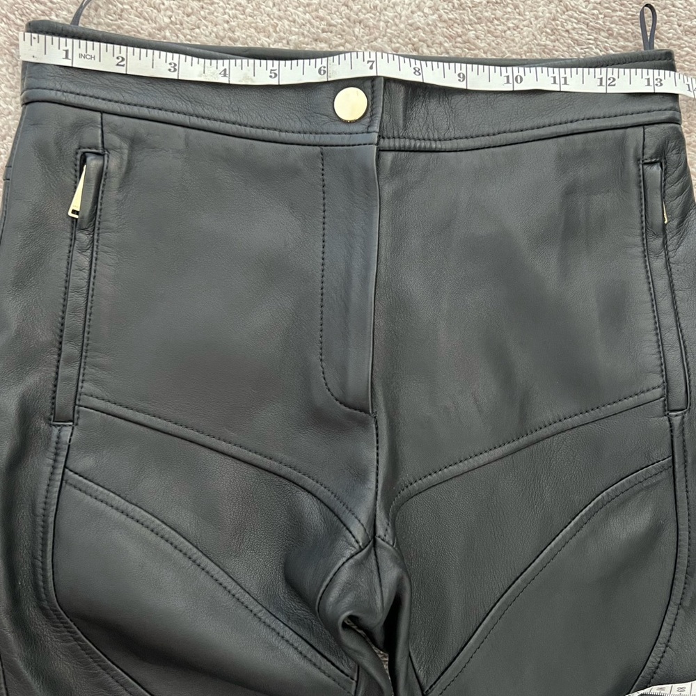 Versace Black Quilted Leather Pants – IT 36 | Authentic - Picture 13 of 15